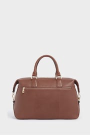 OSPREY LONDON Red The Adaline Leather Weekender - Image 5 of 6