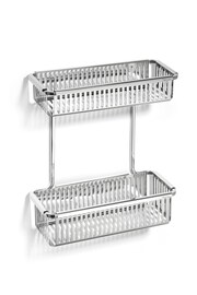 Robert Welch Silver Burford Shower Double Basket - Image 3 of 4