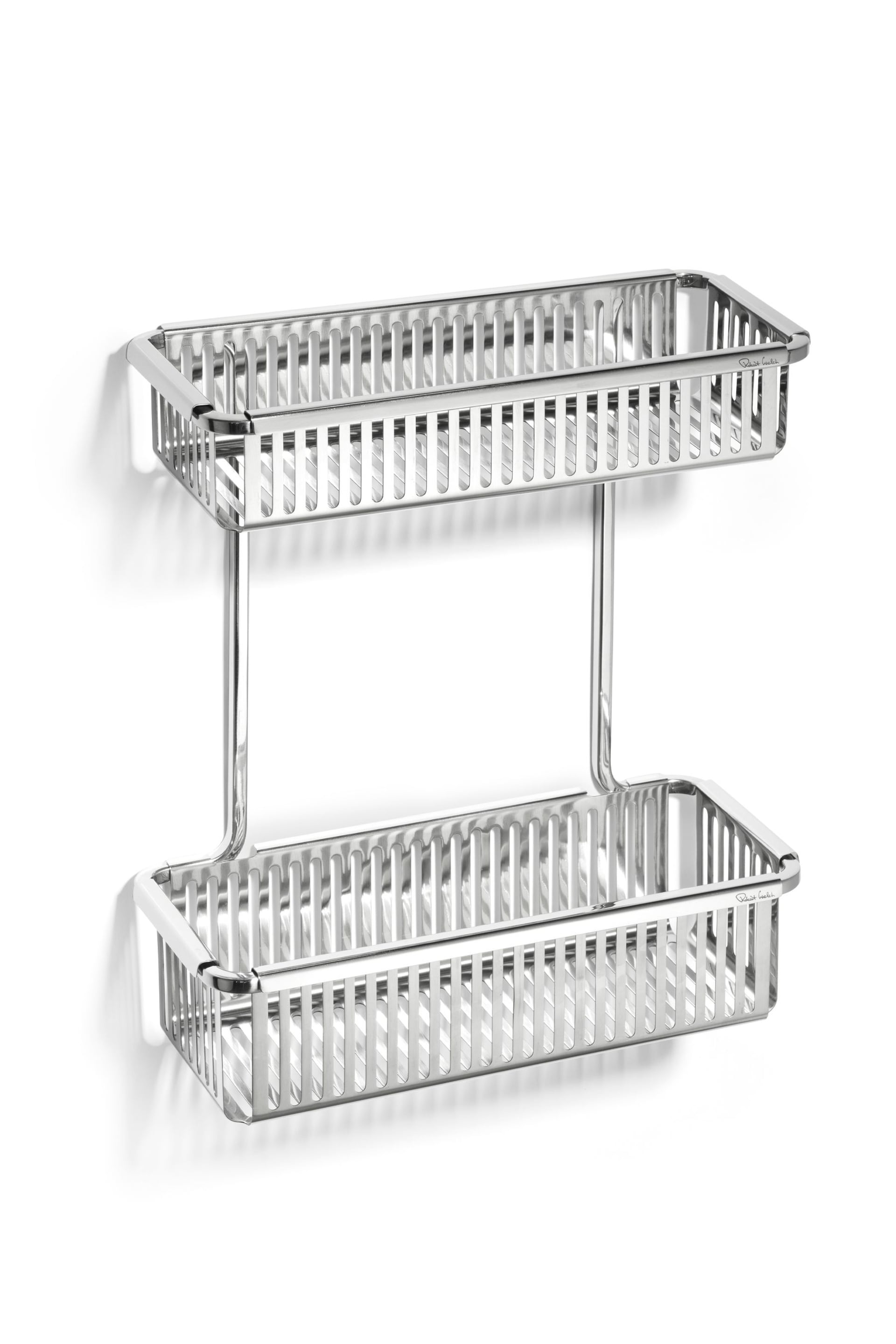 Robert Welch Silver Burford Shower Double Basket - Image 3 of 4