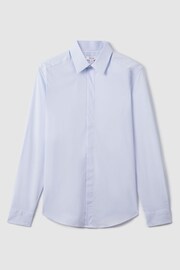 Reiss Blue Kiana Slim Fit Cotton Blend Shirt - Image 2 of 6