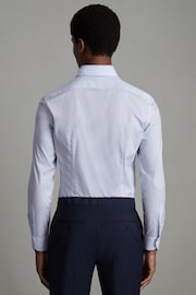 Reiss Blue Kiana Slim Fit Cotton Blend Shirt - Image 4 of 6