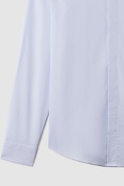 Reiss Blue Kiana Slim Fit Cotton Blend Shirt - Image 6 of 6