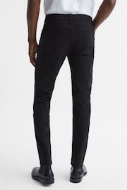 Reiss Black Rufus Tapered Slim Fit Jersey Stretch Jeans - Image 5 of 5
