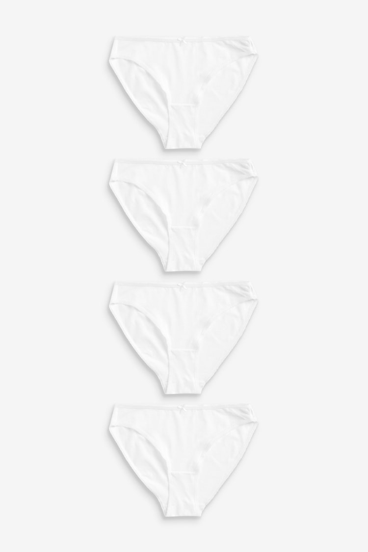 White High Leg Cotton Rich Knickers 4 Pack - Image 1 of 4