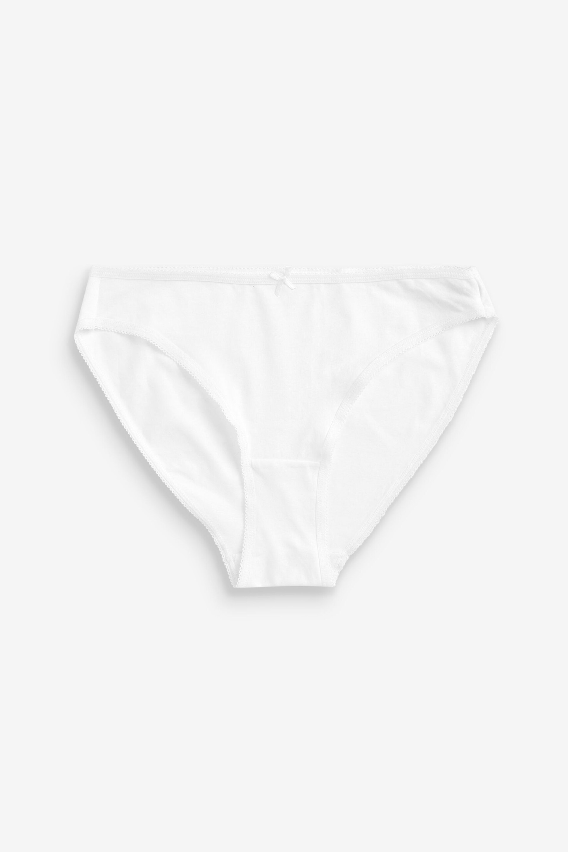 White High Leg Cotton Rich Knickers 4 Pack - Image 5 of 5