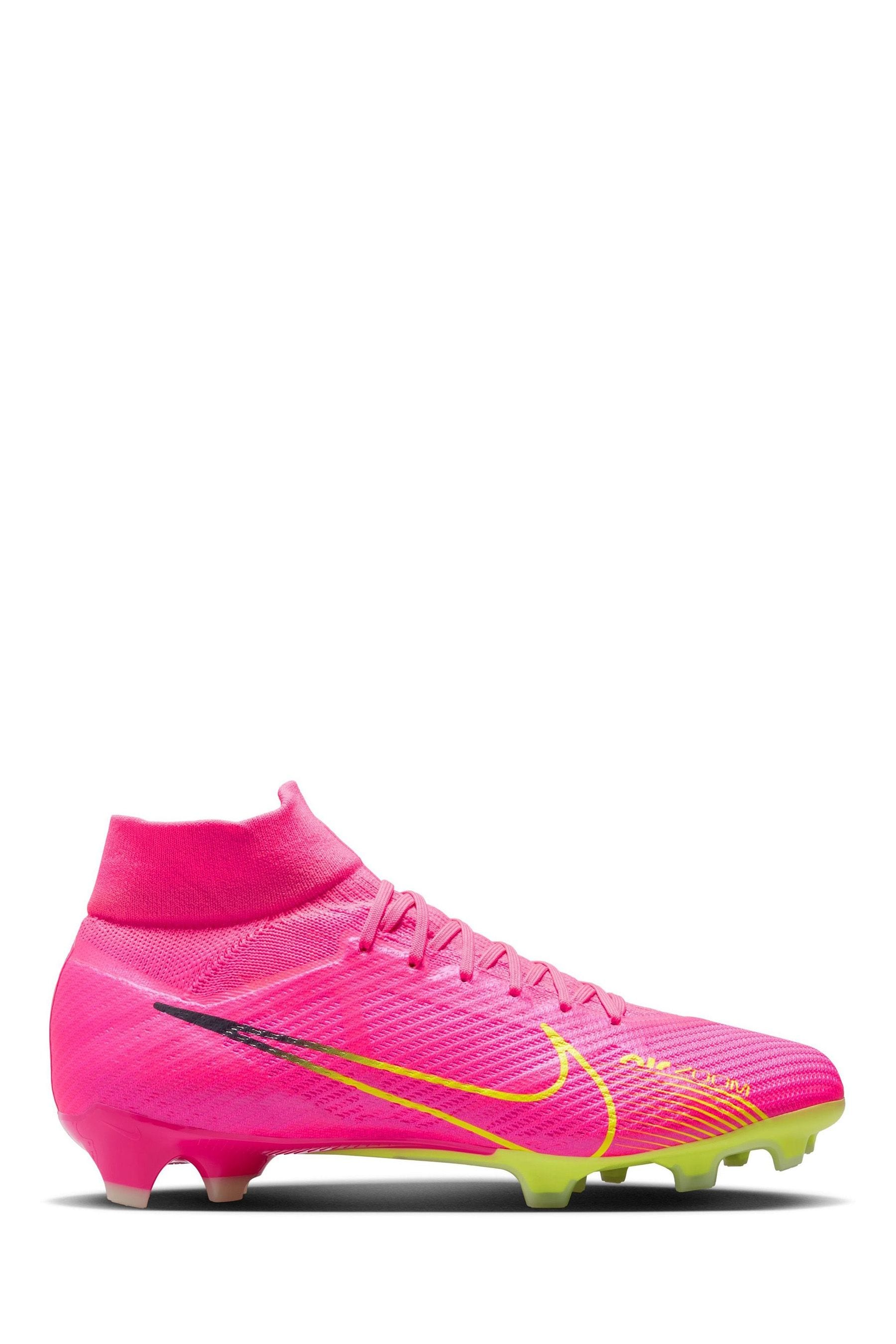 Buy Nike Red Zoom Mercurial Superfly 9 Firm Ground Football Boots from Next Luxembourg