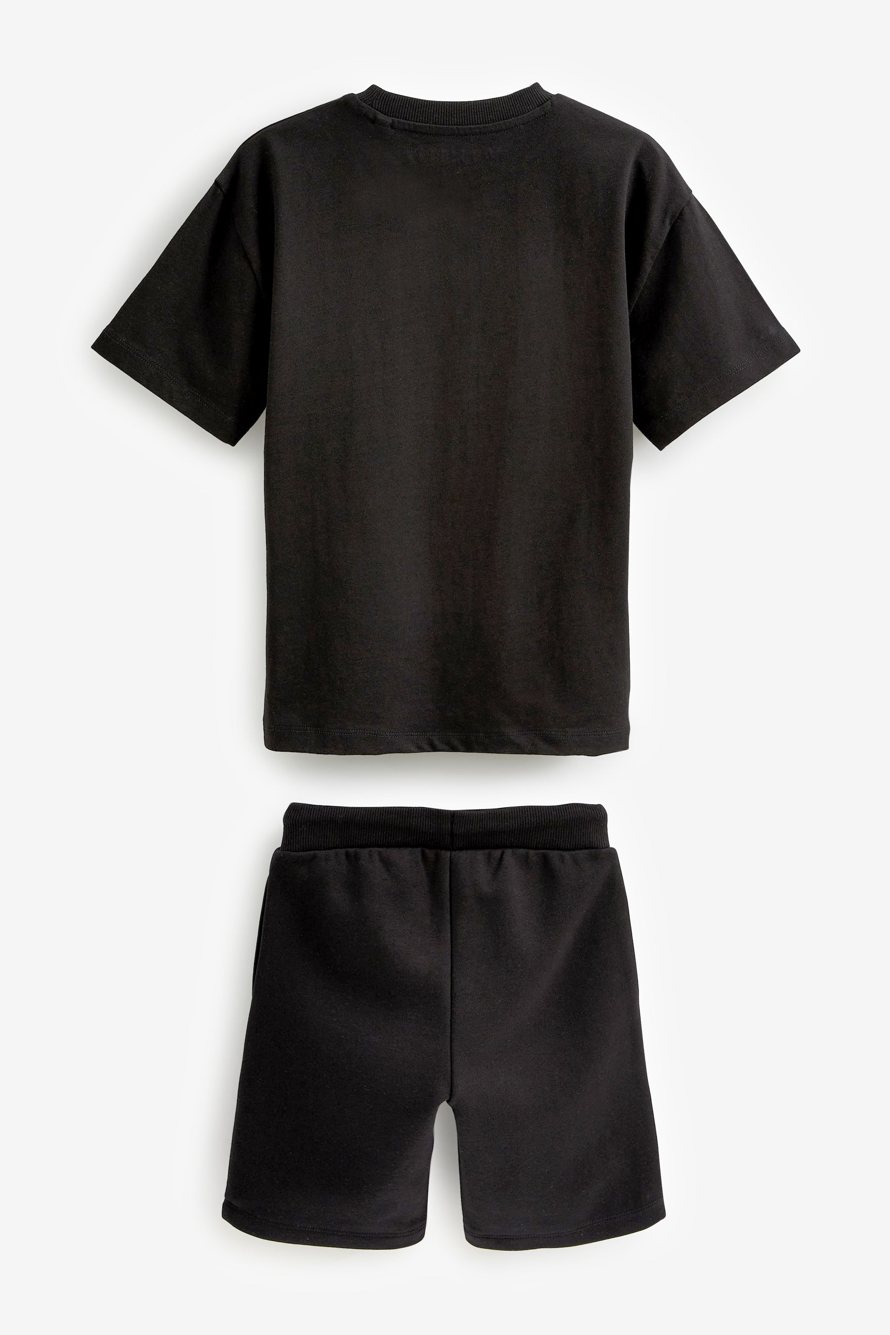 Black shirt and shorts hotsell