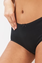 Black Midi Cotton Rich Knickers 4 Pack - Image 4 of 4