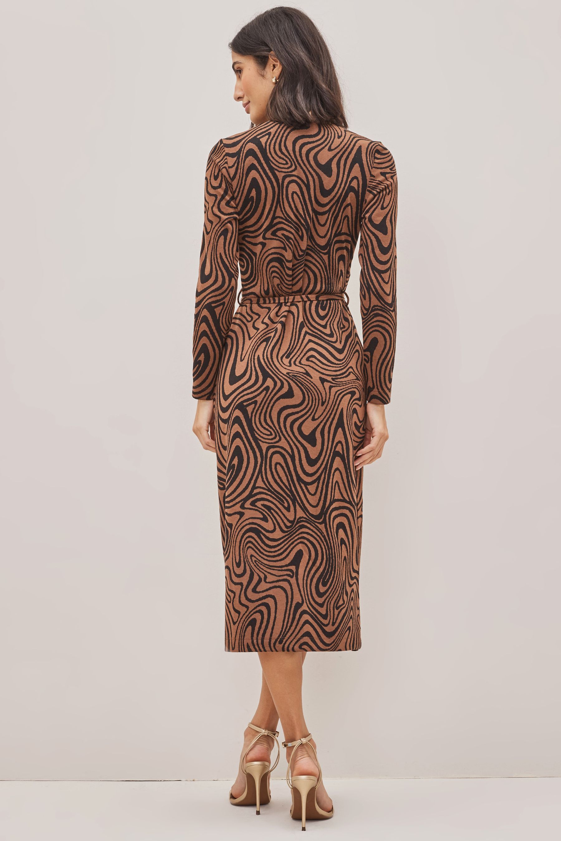 Next wrap button dress discount