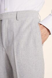 MOSS Grey Tailored Fit Light Herringbone Trousers - Image 3 of 3