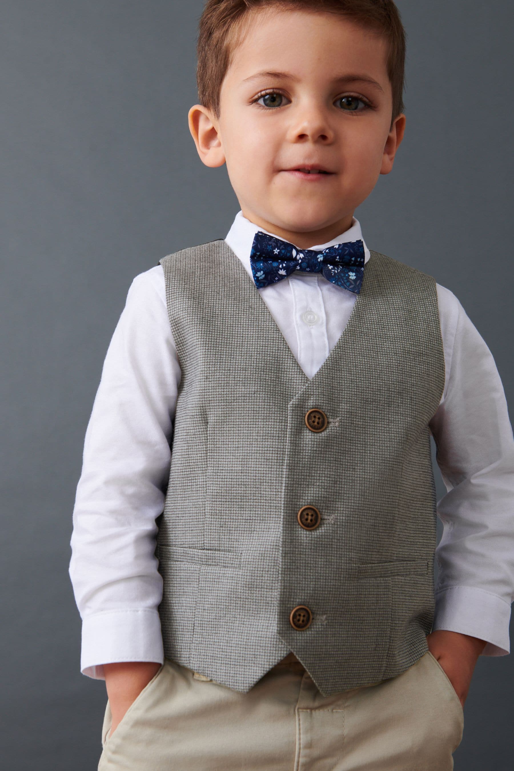 Grey dogtooth waistcoat 2025