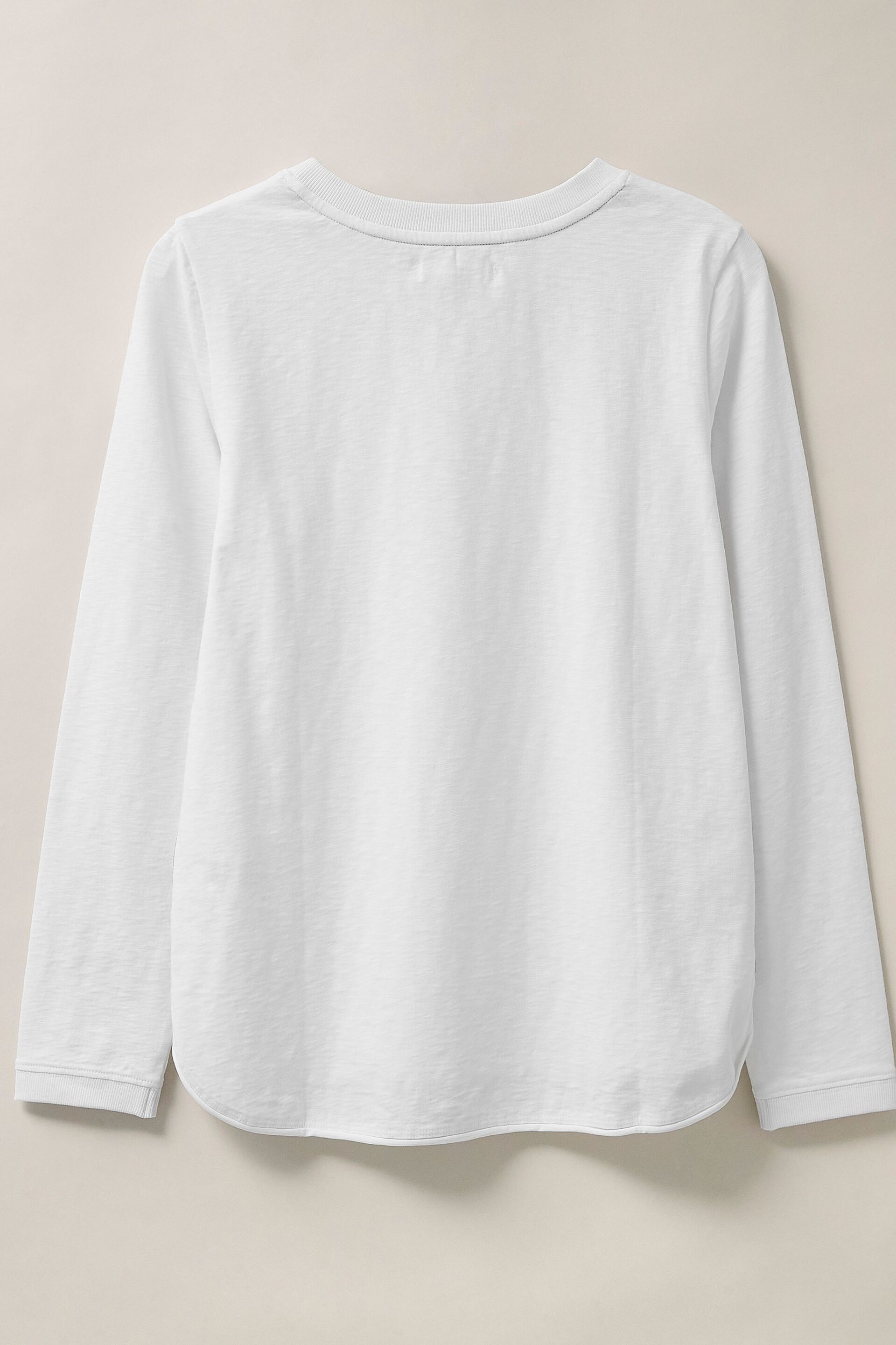 White Stuff White Plain Casey Long Sleeve T-Shirt - Image 5 of 6