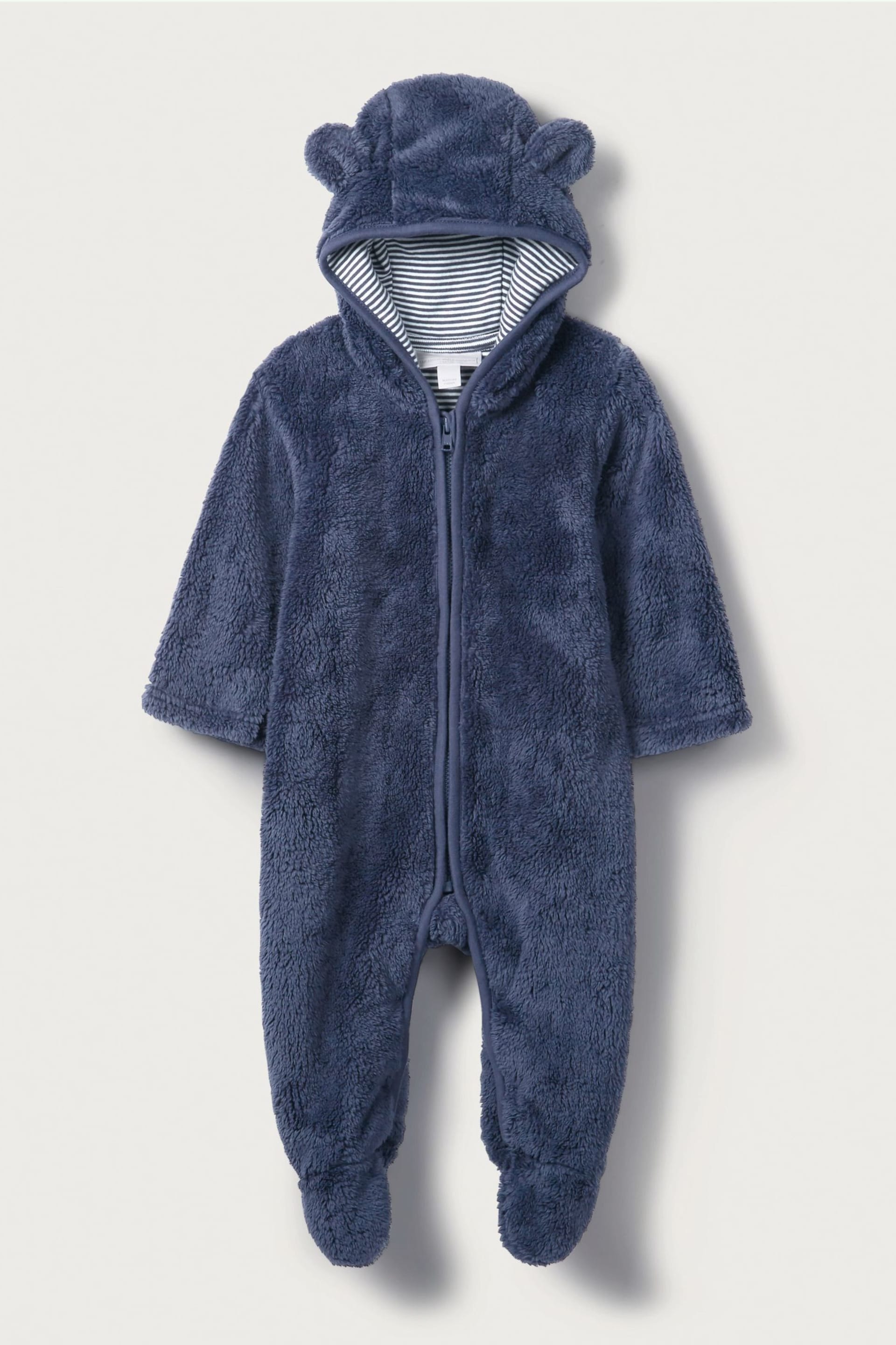 The White Company Teddy Bear Fleece Toddler Pramsuit - Image 1 of 3