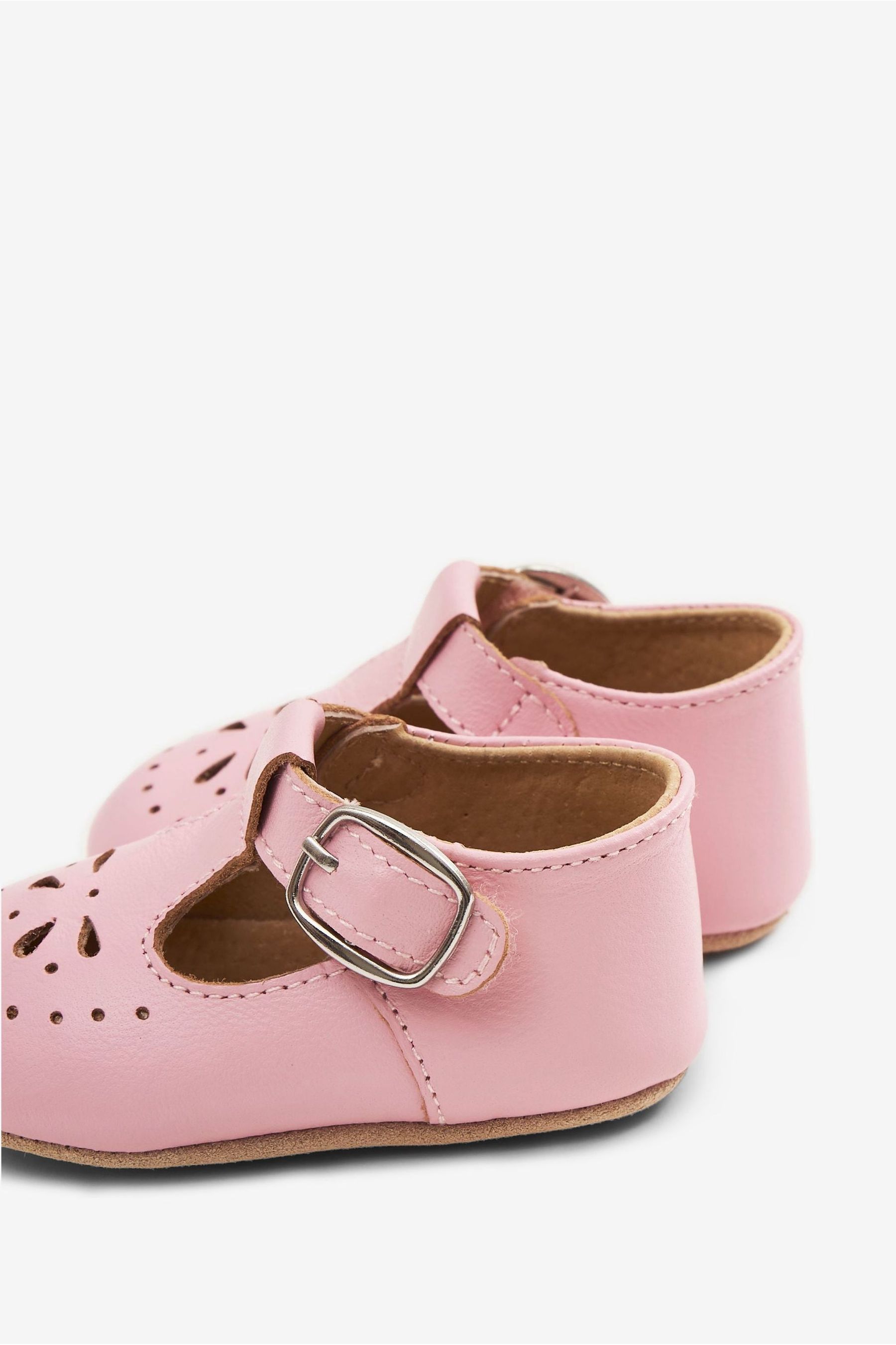 JoJo Maman Bebe Pink Leather Pre Walker Shoes