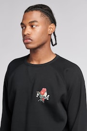 Franklin & Marshall Mens Black BB Crew Top - Image 4 of 4