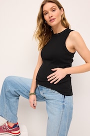 Black Maternity Rib Racer Vest - Image 3 of 3