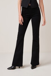 Paige High Rise Laurel Flared Black Jeans - Image 1 of 5