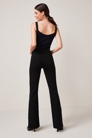 Paige High Rise Laurel Flared Black Jeans - Image 3 of 5