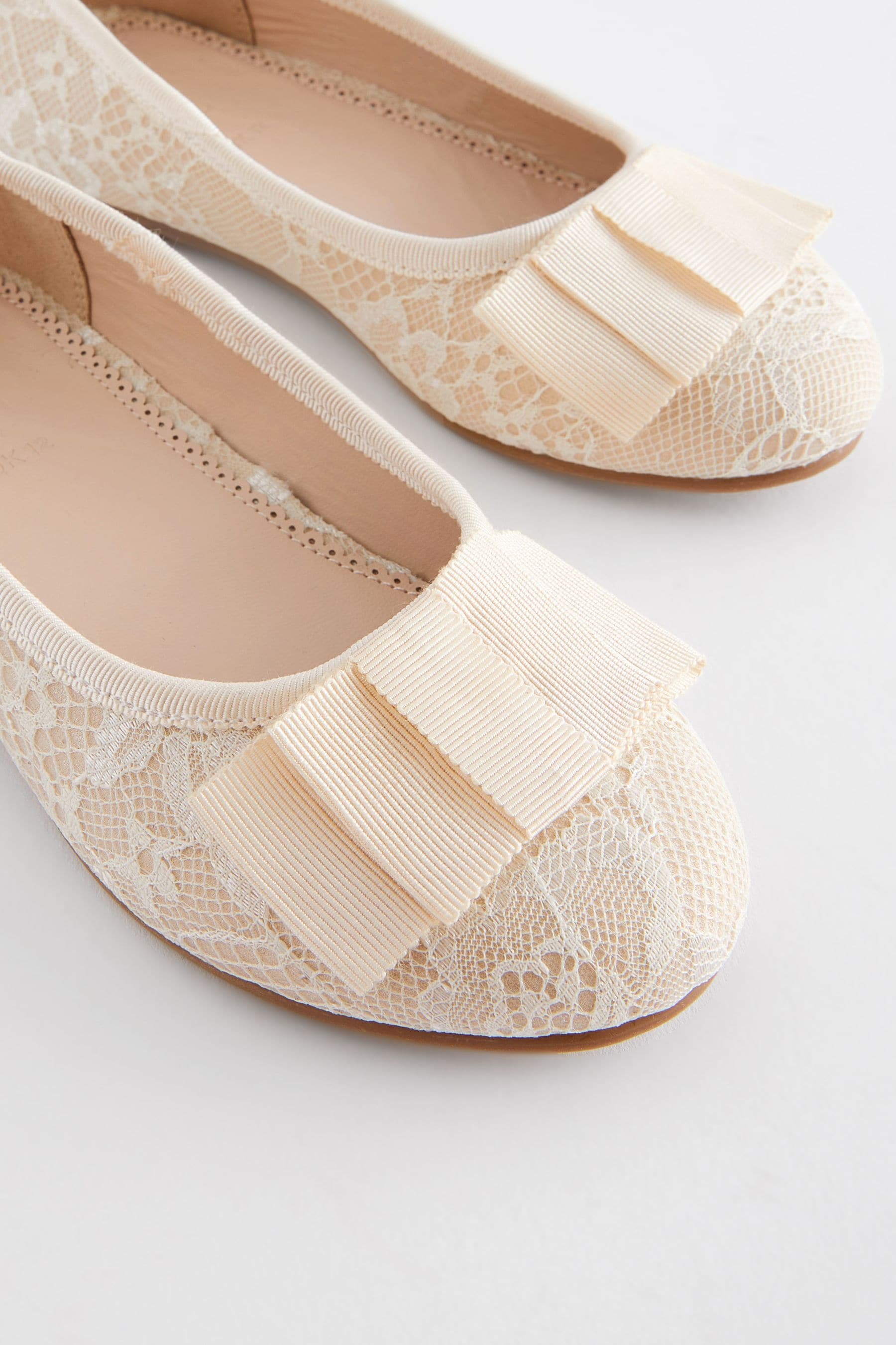 Buy Ivory Lace Bow Occasion Ballerinas Shoes from Next Canada