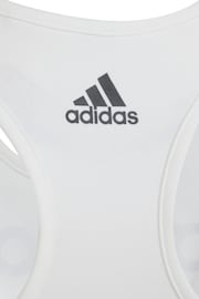 adidas White Essentials Linear Logo Cotton Bra Top - Image 5 of 5