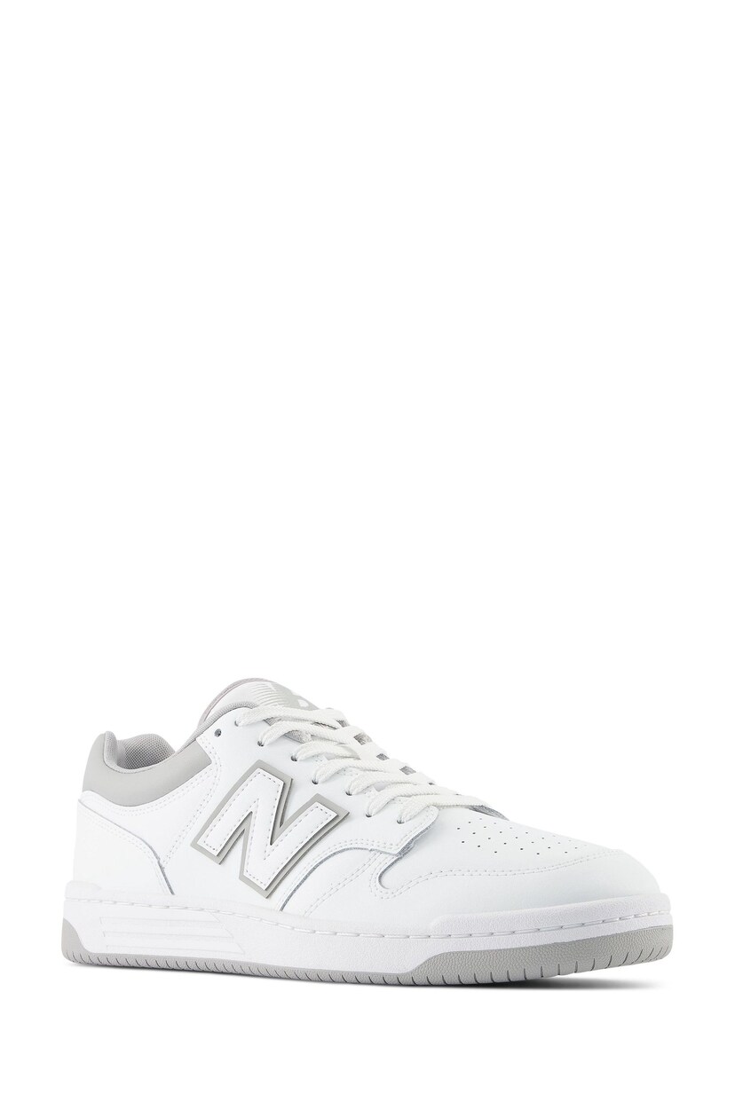 New Balance White/Grey Mens 480 Trainers - Image 3 of 6
