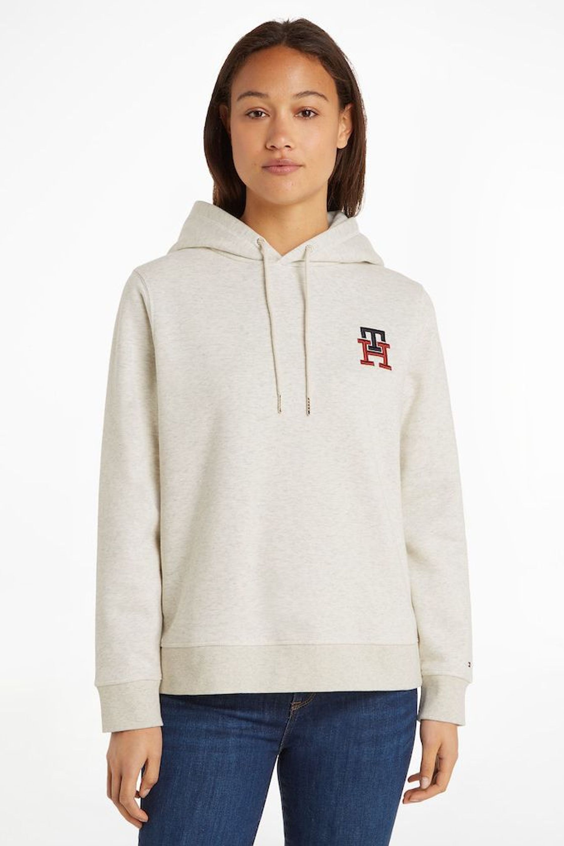 Buy Tommy Hilfiger Monogram White Hoodie from Next Luxembourg