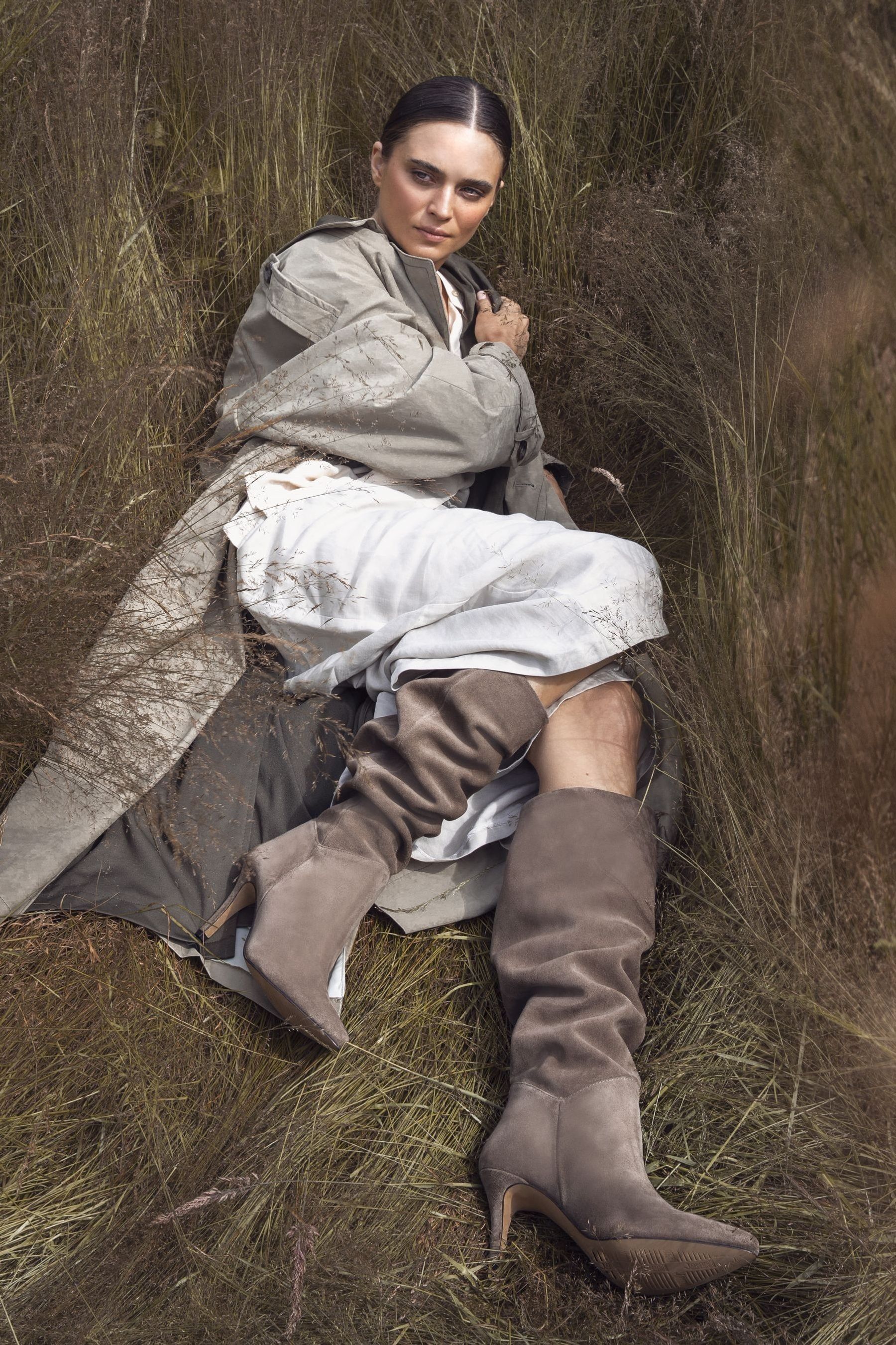 Buy Jones Bootmaker Natural Luz Stiletto Knee High Boots from Next Luxembourg