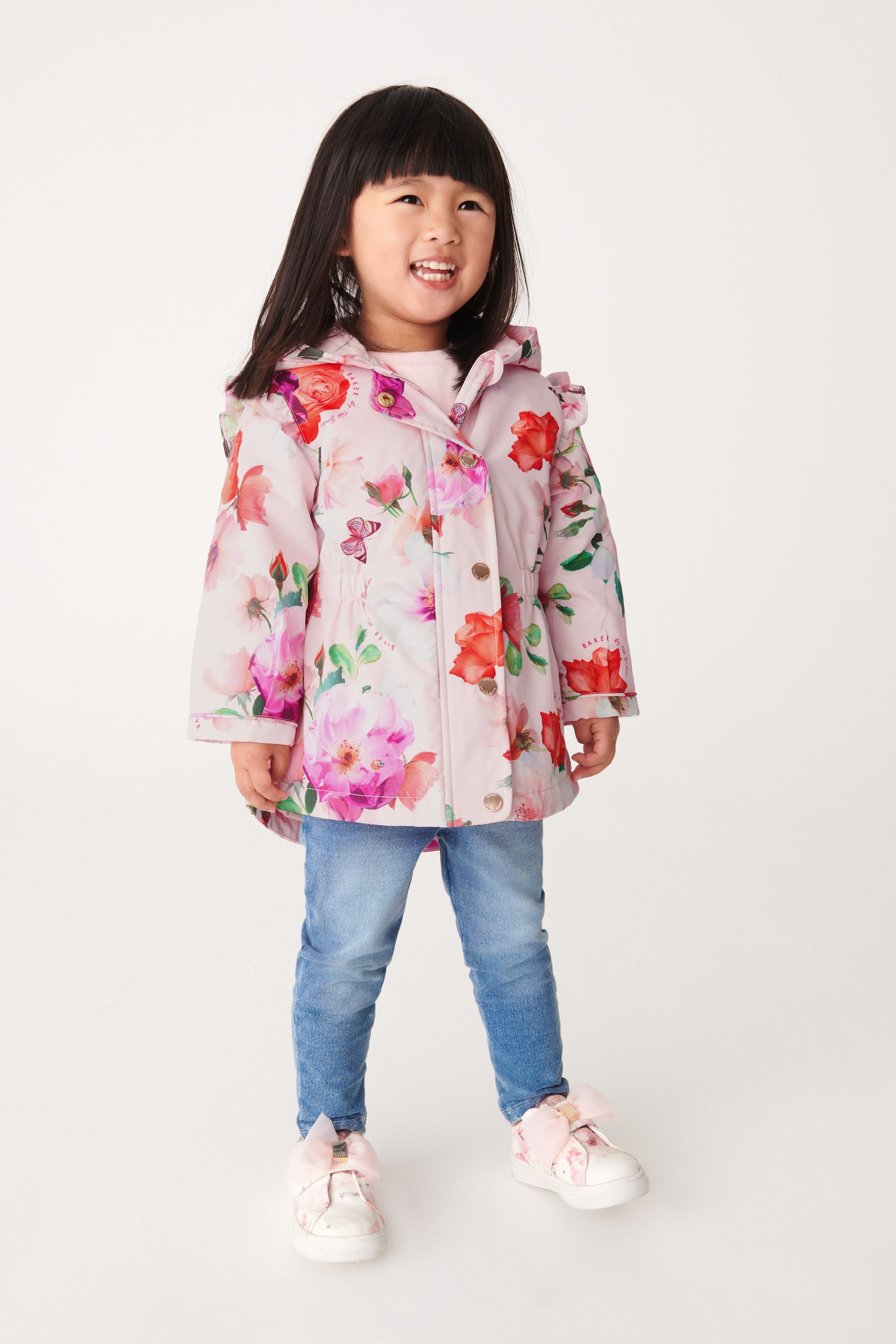 Floral rain mac discount