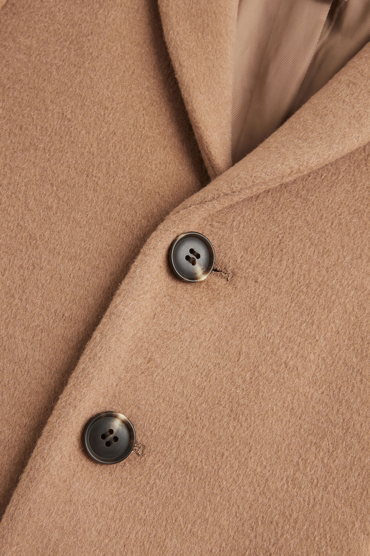 Reiss Camel Gable Senior Single Breasted Epsom Overcoat - Image 7 of 7