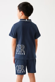 Baker by Ted Baker Stone Polo Shirt and Short Set - Image 2 of 7