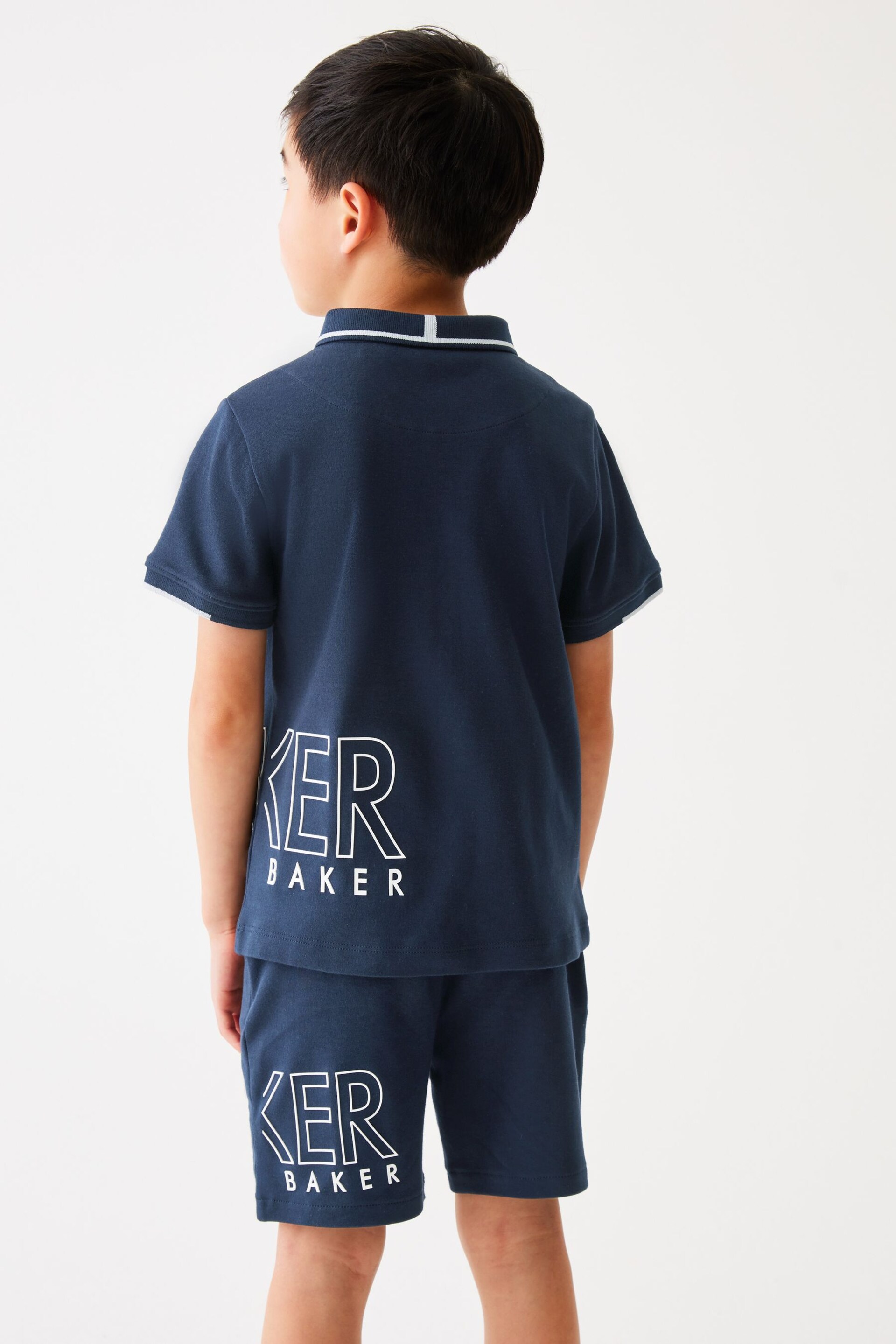 Baker by Ted Baker Stone Polo Shirt and Short Set - Image 2 of 7