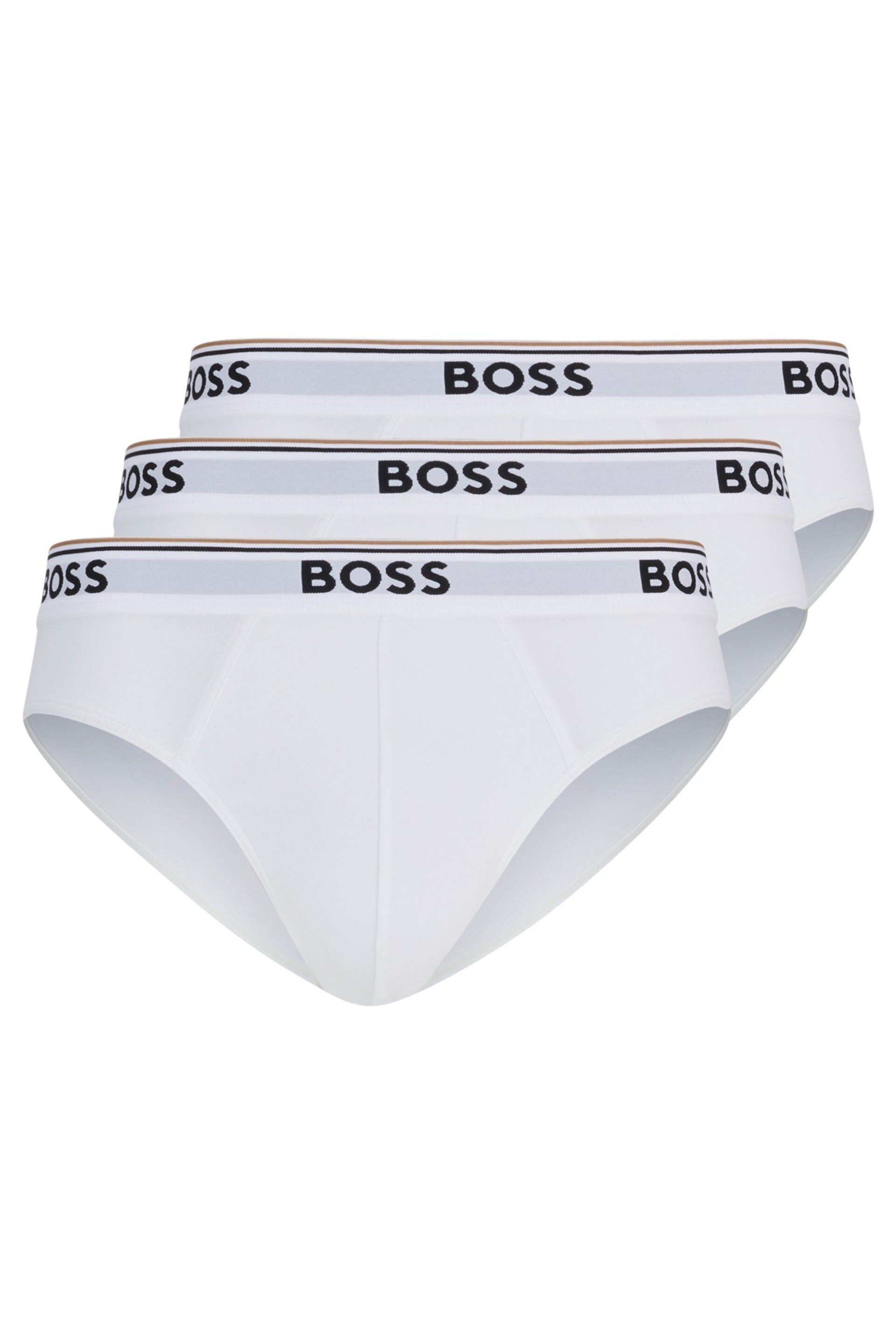 BOSS White Power Briefs 3 Pack - Image 7 of 7