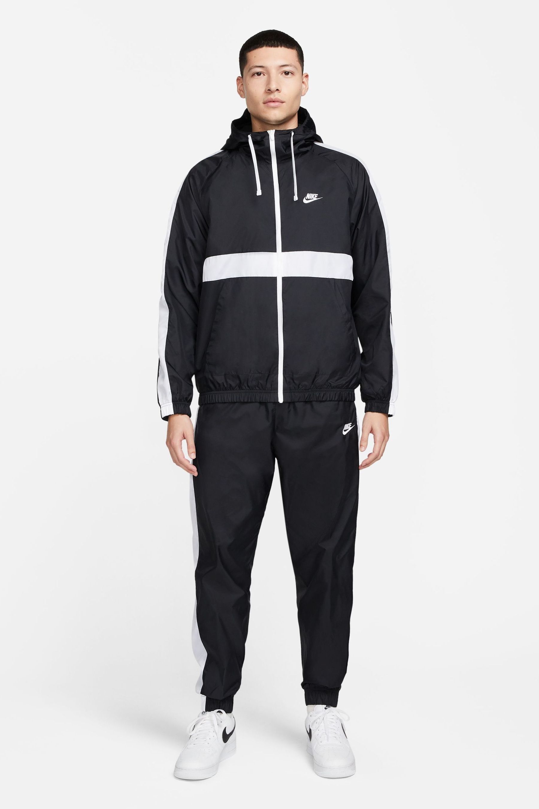 Nike Black Sportswear Hooded Woven Tracksuit