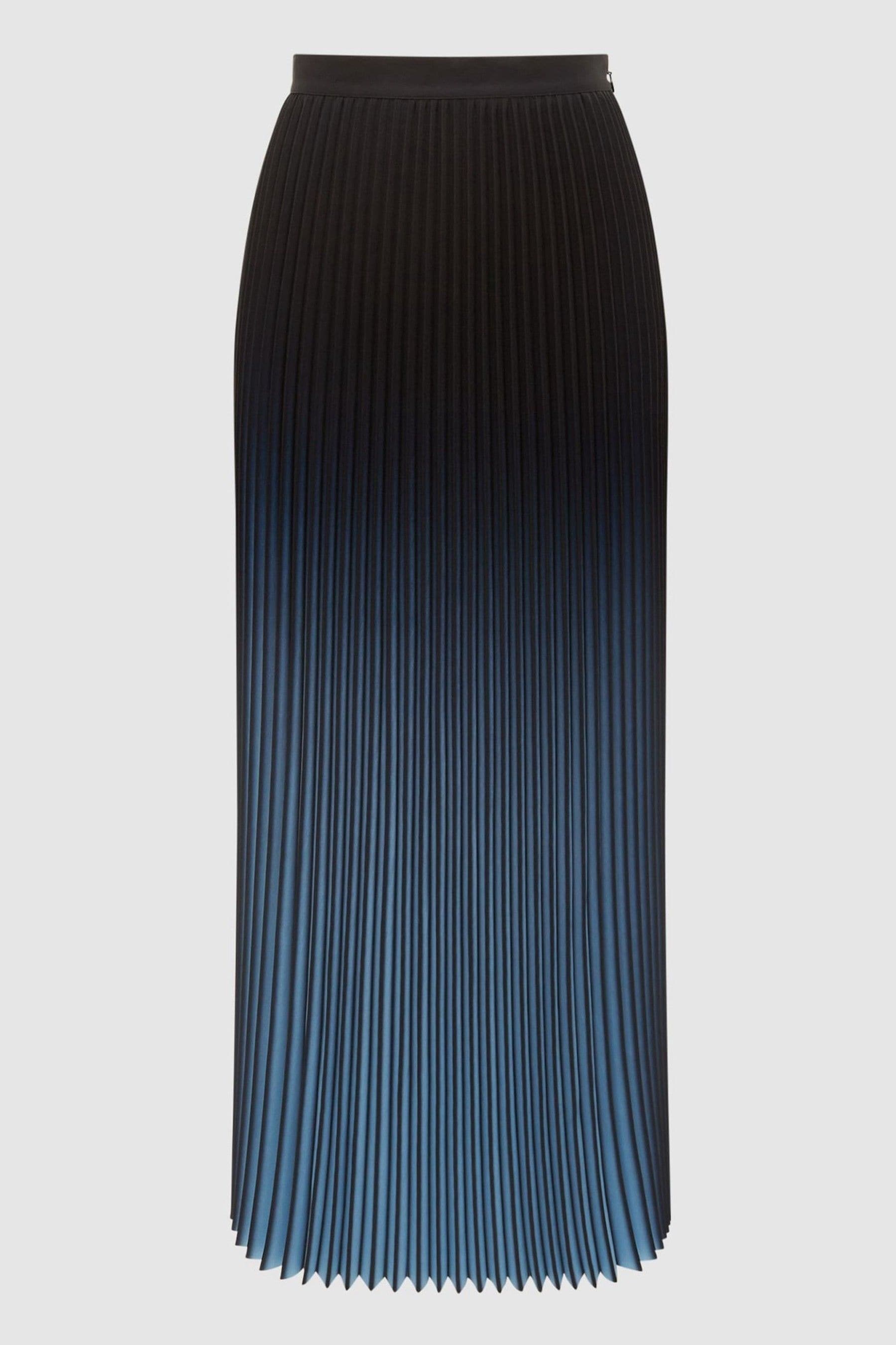 Buy Reiss Bright Blue Marlie Ombre Pleated Midi Skirt from Next Luxembourg
