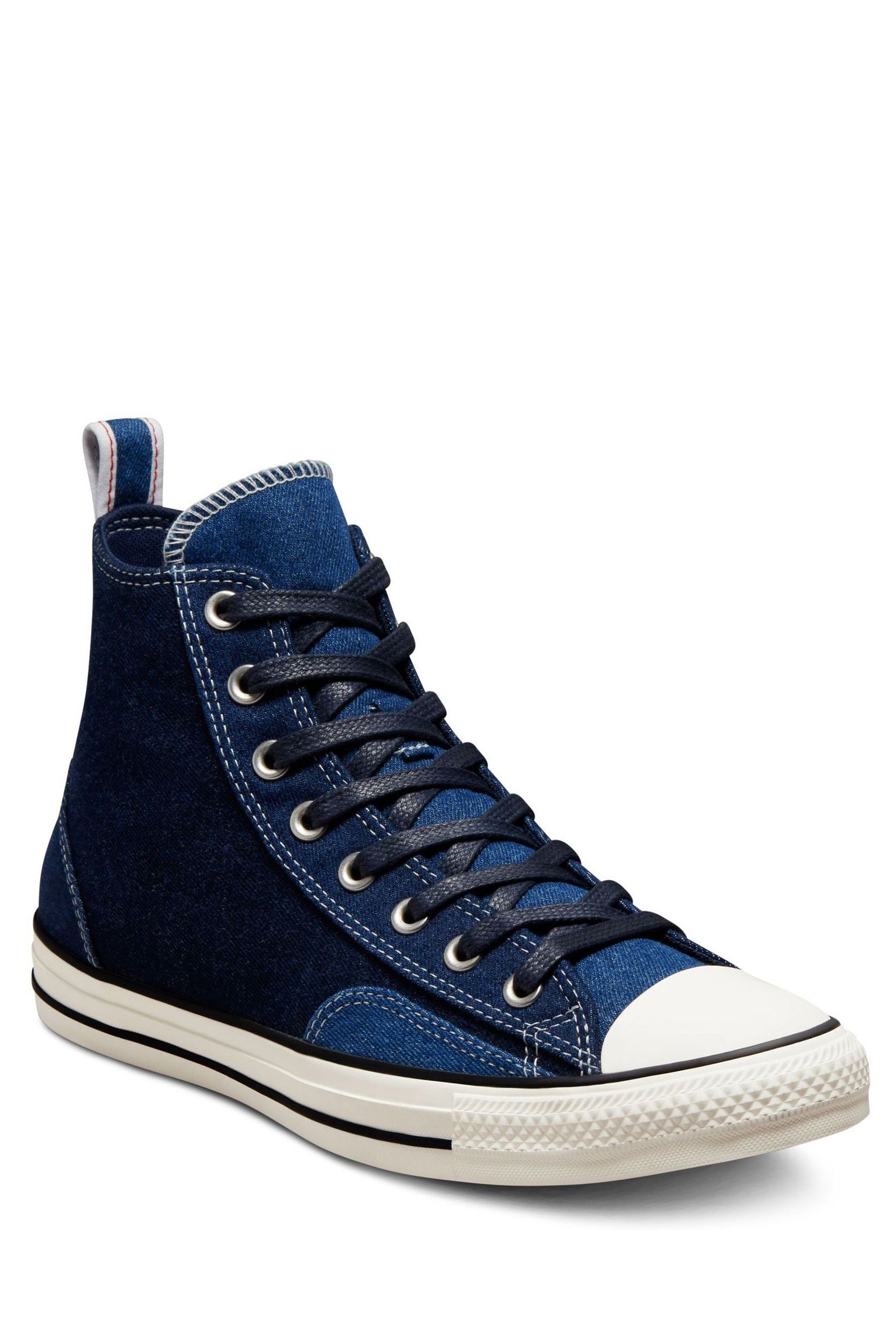 Buy Converse Blue Denim Denim Chuck Taylor Denim High Top Trainers from Next Luxembourg