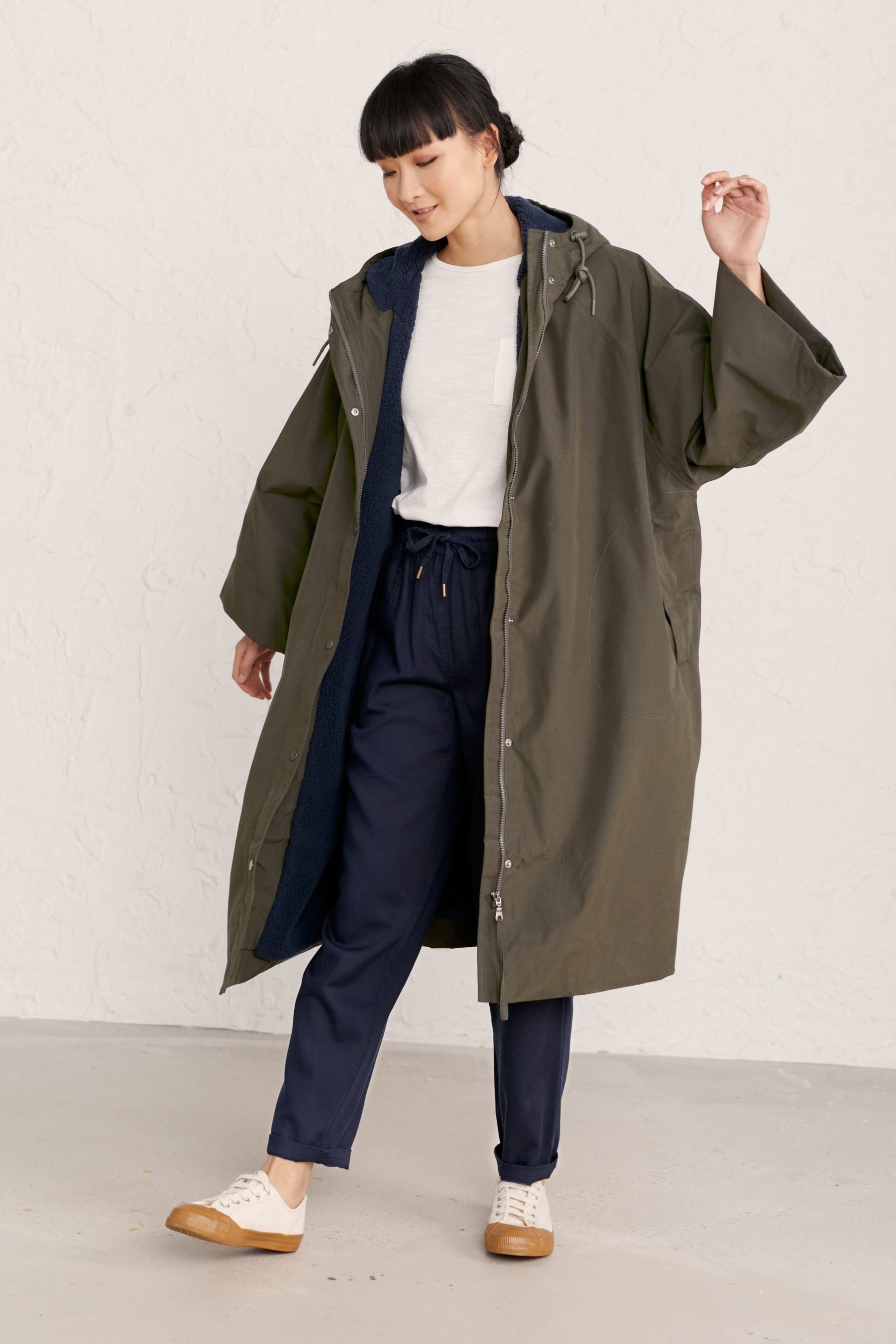Seasalt green coat cheap