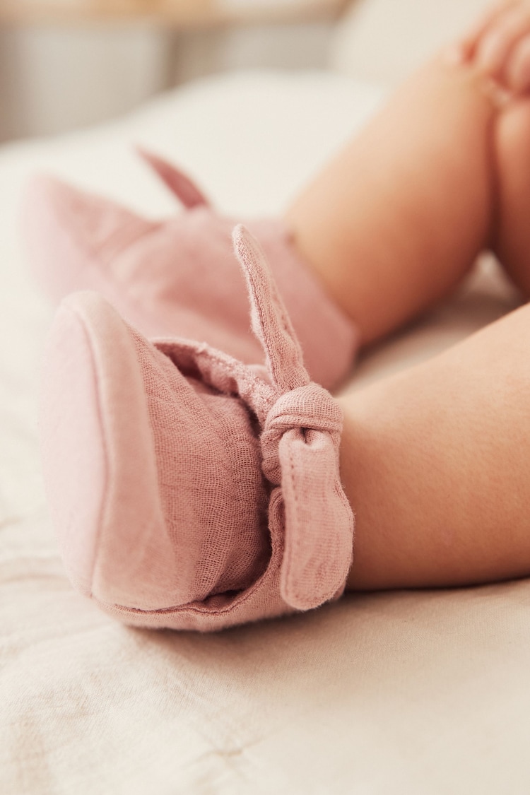 Pink Bootie Baby Shoes (0-18mths) - Image 1 of 8