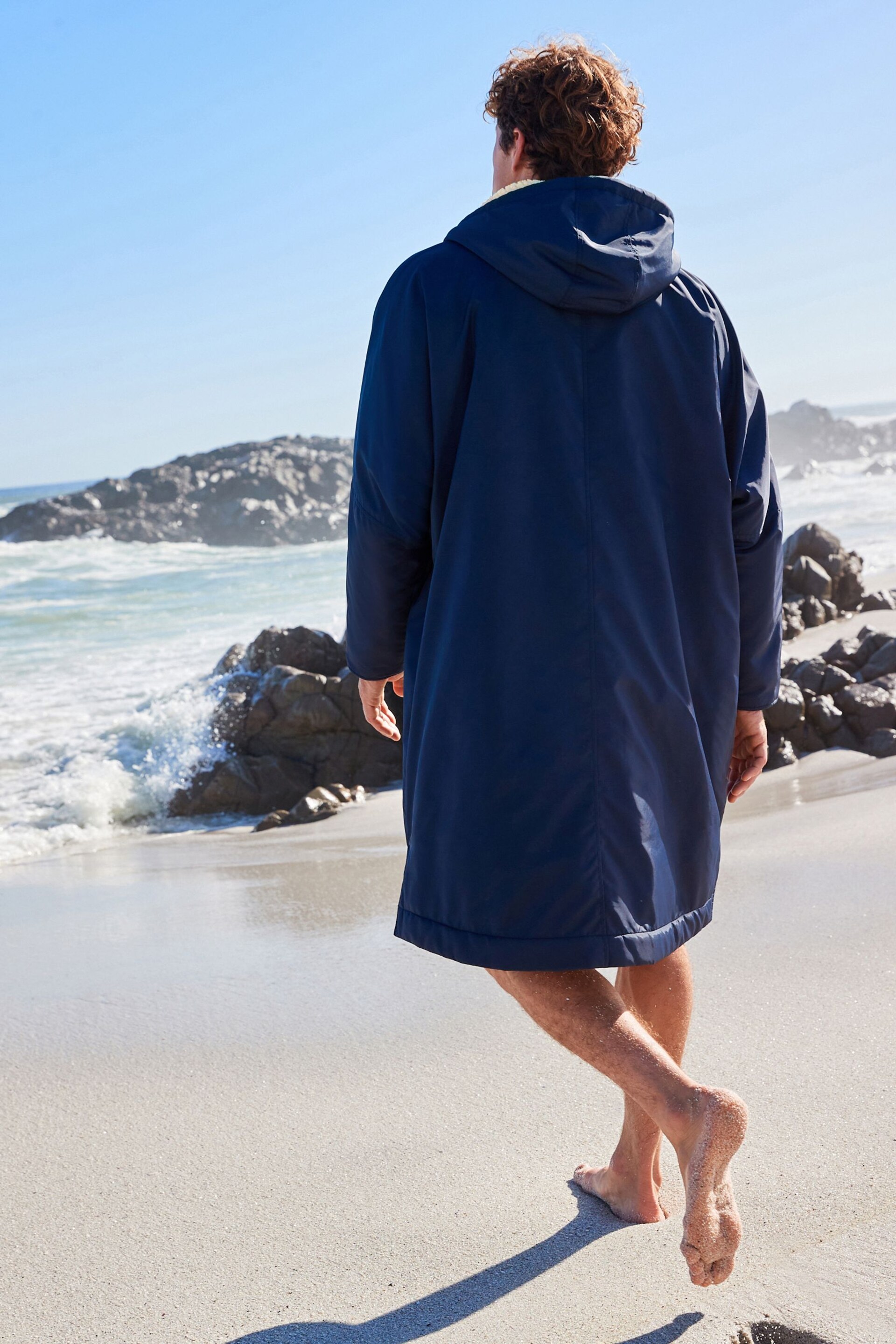 Navy Blue Swim Changing Robe - Image 3 of 10