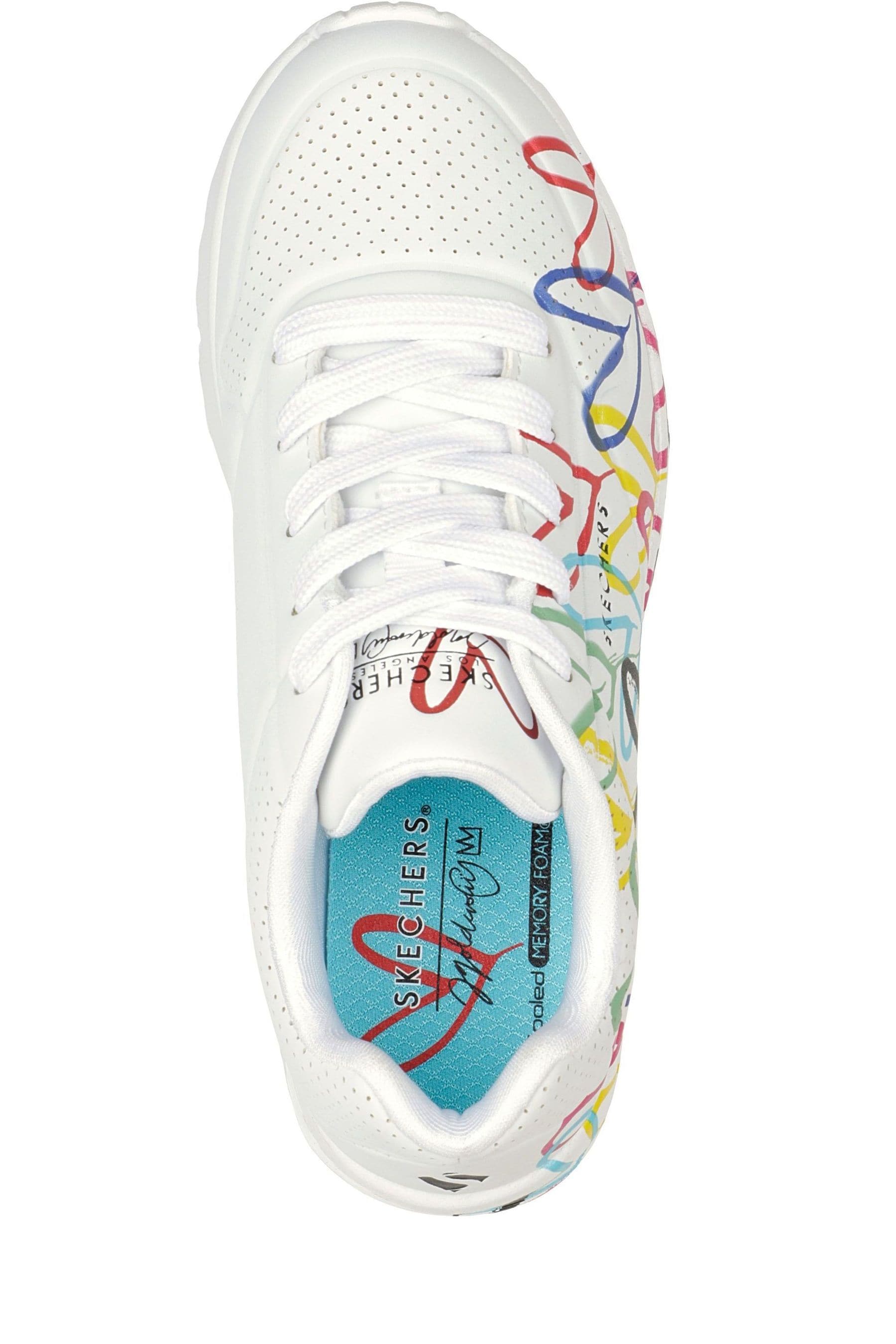 Buy Skechers White Uno Lite Spread The Love Kids Trainers from Next Luxembourg