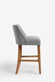 Chunky Weave Mid Grey Wolton Bar Stool - Image 4 of 8