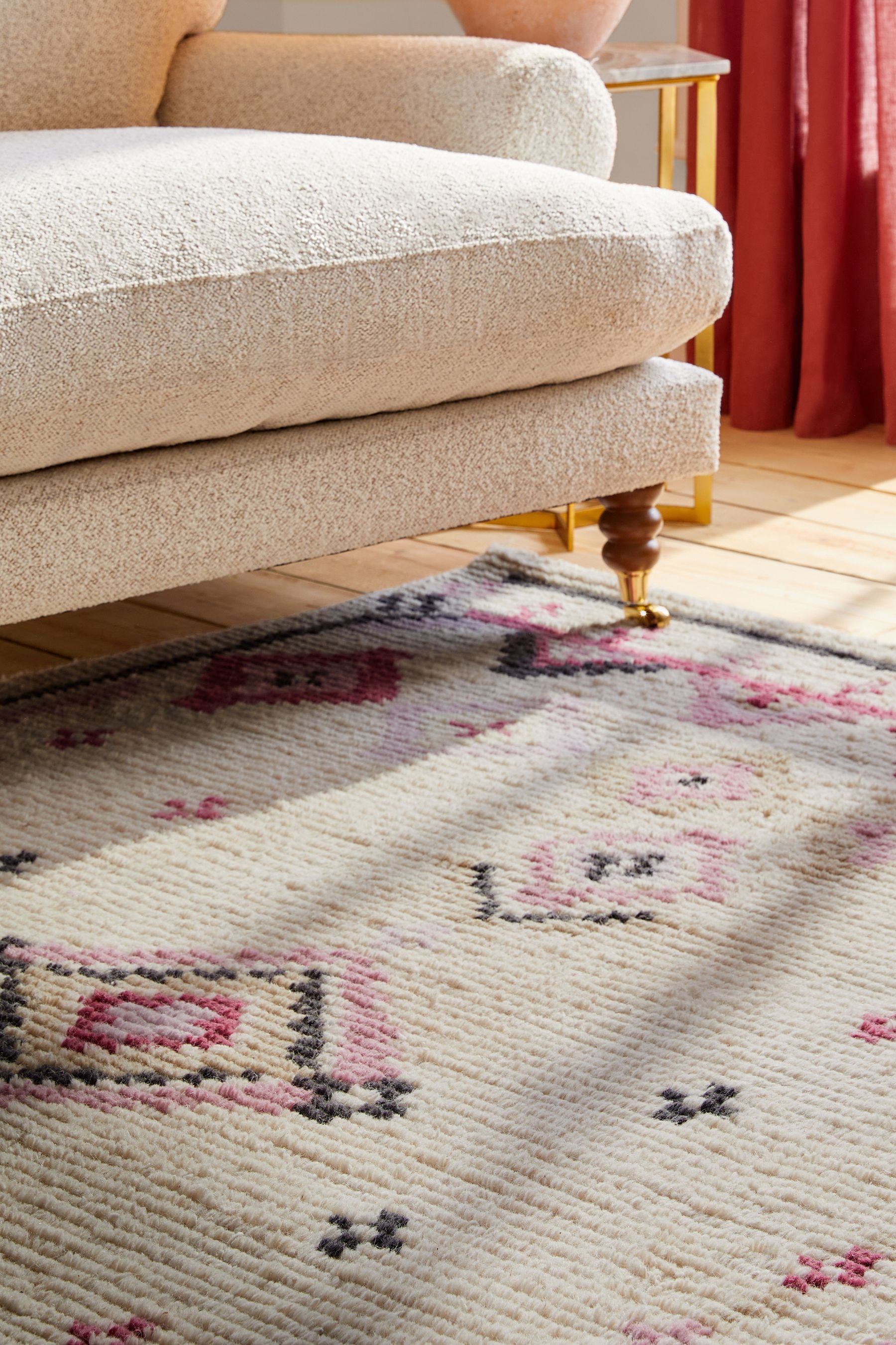 Buy Natural/Pink Jadia Berber Rug from the Next UK online shop