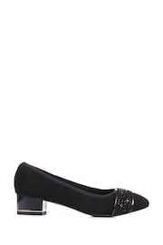 Pavers Block Heeled Black Court Shoes - Image 1 of 5