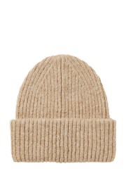 Joules Eloise Oat Oversized Knitted Beanie Hat - Image 4 of 5