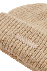 Joules Eloise Oat Oversized Knitted Beanie Hat - Image 5 of 5