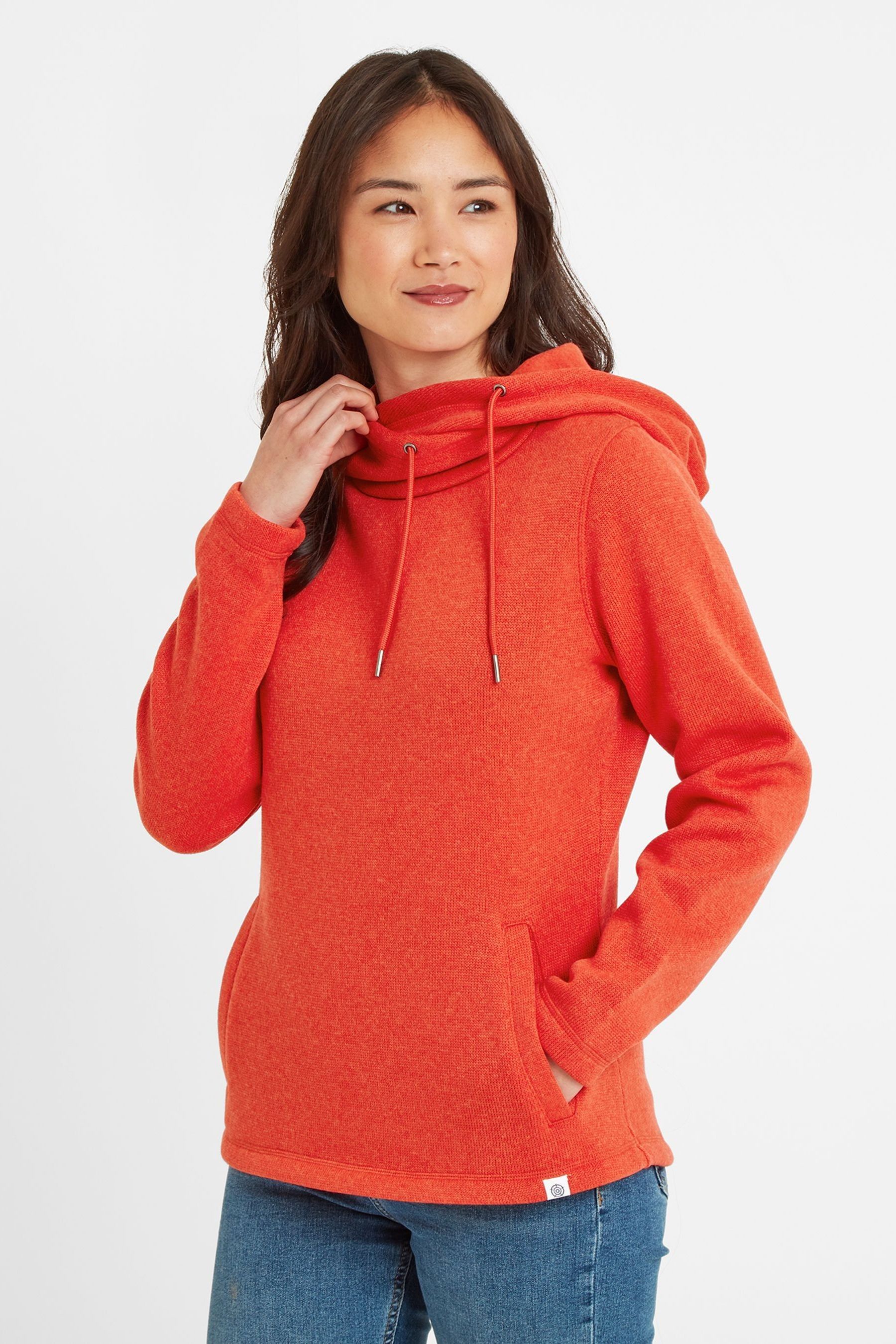 Buy Tog 24 Red Acer Womens Knitlook Fleece Hoodie from Next Luxembourg