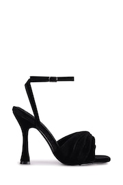 Linzi Black Emery Velvet Stiletto Heeled Sandals - Image 2 of 4