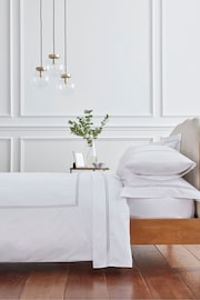 Truly White Satin Stitch Duvet Cover - Image 1 of 1