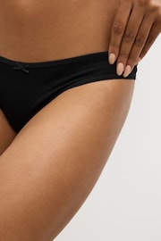 Black Thong Cotton Rich Knickers 4 Pack - Image 3 of 5