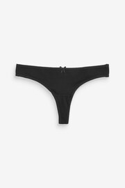 Black Thong Cotton Rich Knickers 4 Pack - Image 5 of 5
