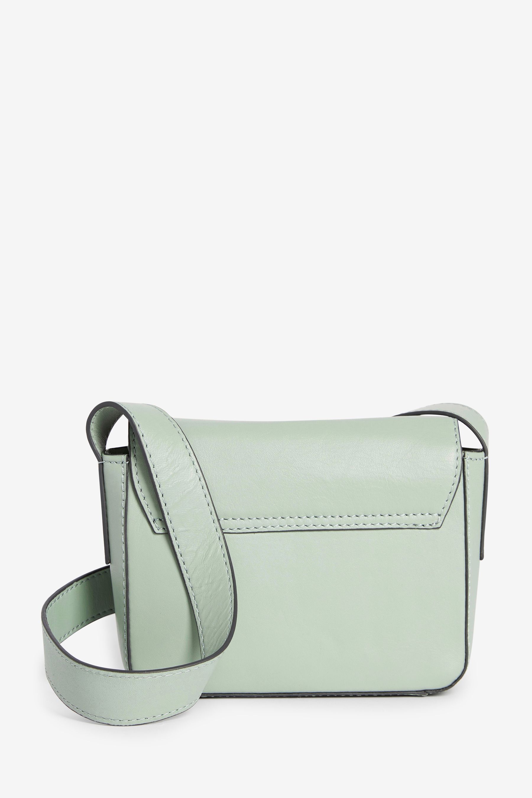 Buy Mint Green Small Leather Lock Cross Body Bag from Next Ireland